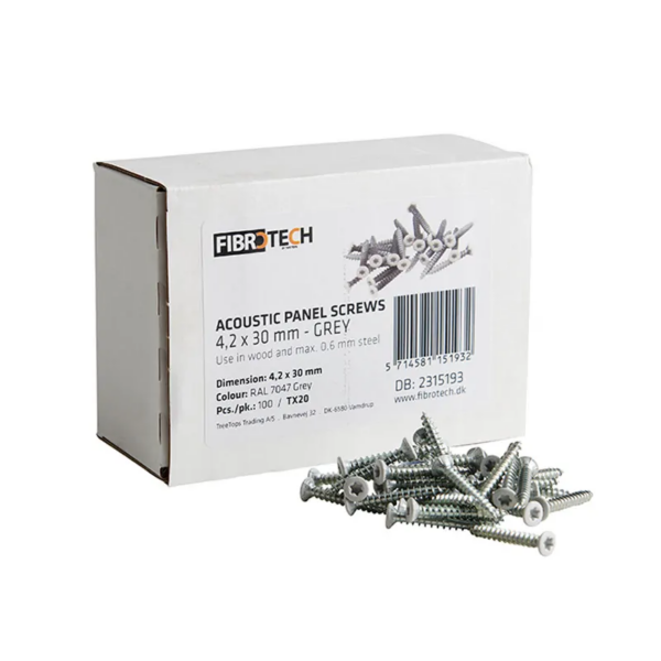 Gray Fibrotech Screws with Packaging